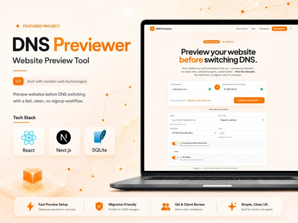 DNS propagation checker project results and website showcase